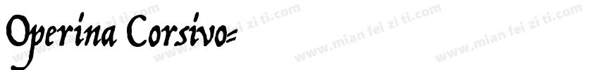 Operina Corsivo字体转换